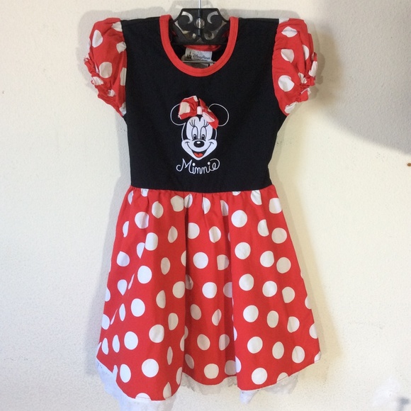 NWT Minnie Mouse Baby Girls White Shirt Red Polka Dot Skirt Outfit Set